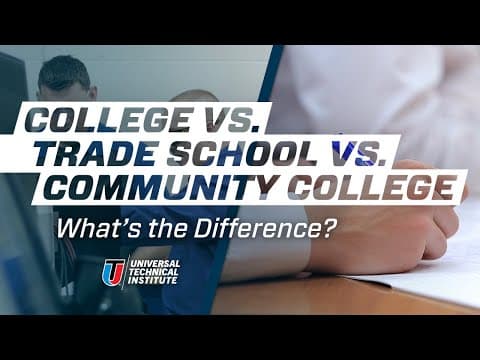 College vs. Trade School vs. Community College: What’s the Difference?