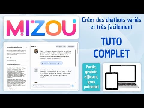 Tuto IA - Mizou, IA pour créer des chatbots (discussions) gratuitement (tuto complet)